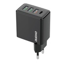 Greitasis įkroviklis 3x USB + 1x USB-C 20W PD QC 3.0 juodas