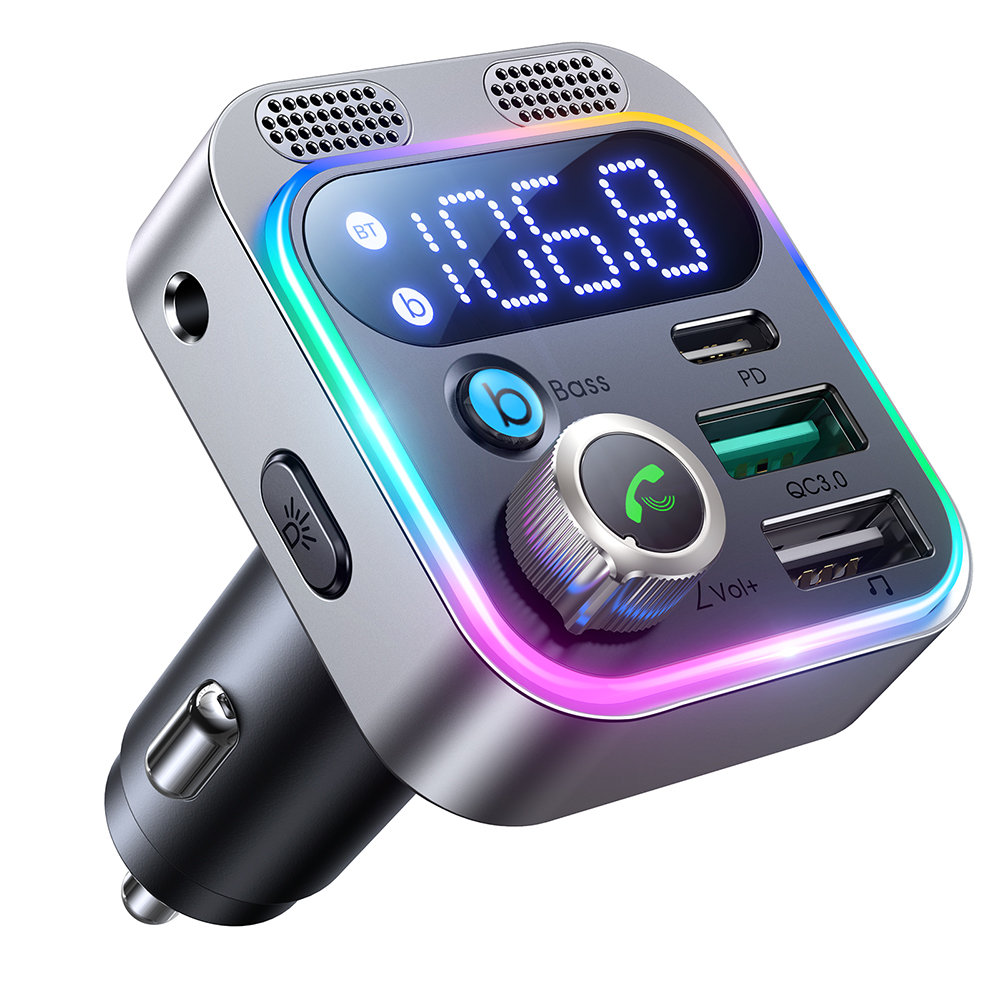 FM transmitter and car charger 48W PPS PD QC3.0 black