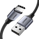 Stingrs pīts kabelis USB - USB-C QC 3.0 3A 2m pelēks
