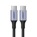 Kabelis USB-C Power Delivery 100W Quick Charge FCP 5A 3m pelēks