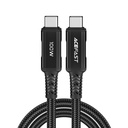 Pintas USB-C kabelis 100W 20V 5A 2 m juodas