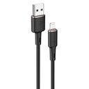 Kabelis iPhone MFI USB - Lightning 2.4A 1.2m melns