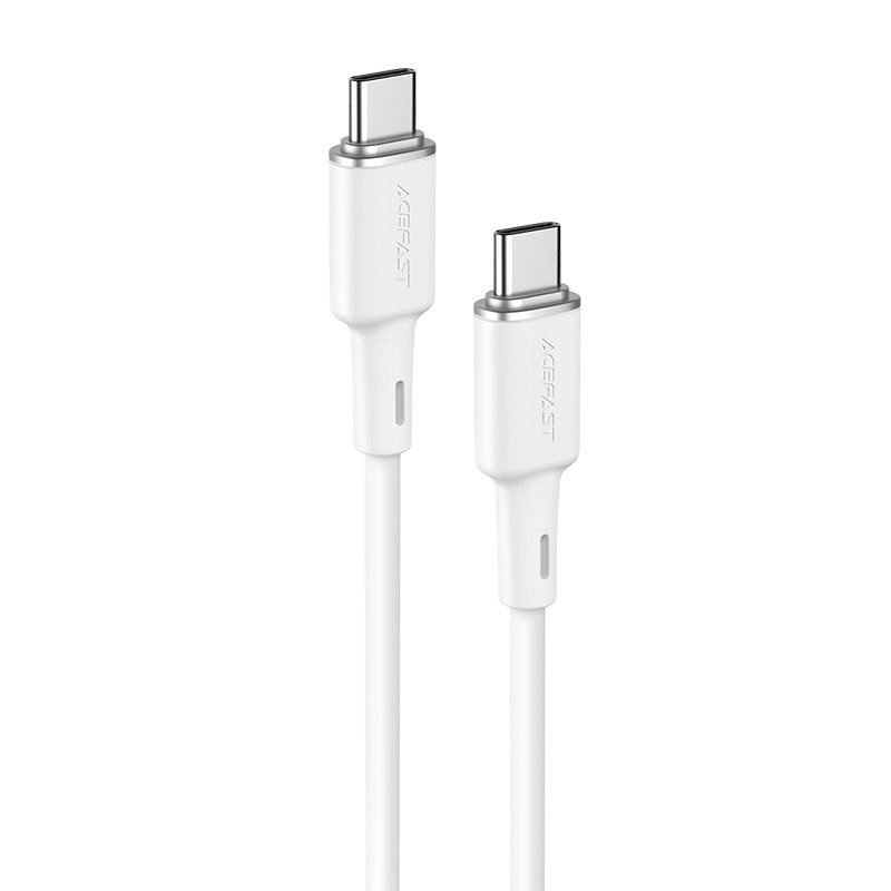 USB-C kabelis 60W 20V 3A 1,2 m balts