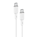 USB-C kabelis 60W 20V 3A 1,2 m balts