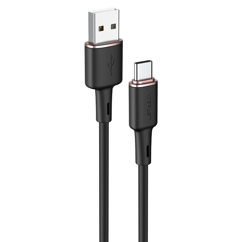 Kabelis USB - USB-C 3A 1,2 m melns