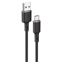 Kabelis USB - USB-C 3A 1,2 m melns