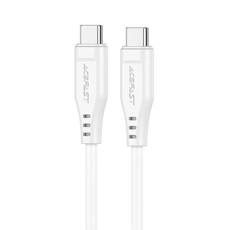 Telefono kabelis USB-C 60W 20V 3A 1,2 m baltas