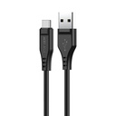 Telefona kabelis USB - USB-C 3A 1,2 m melns
