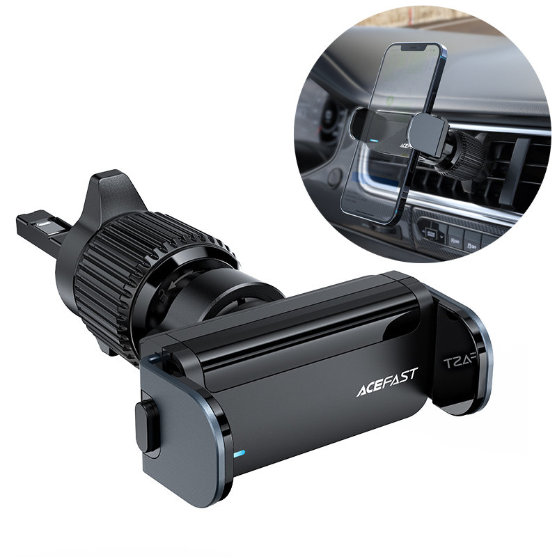 Car automatic phone holder for ventilation grille black