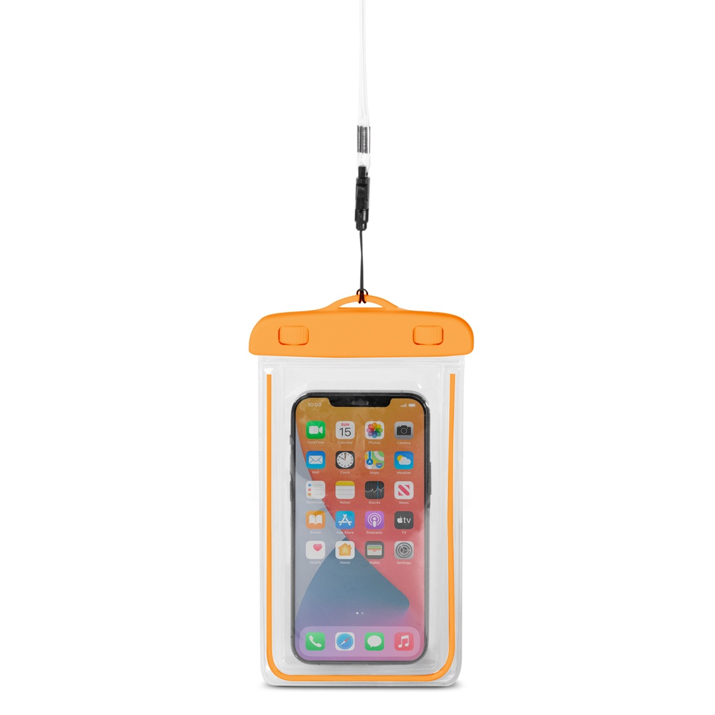 PVC waterproof phone case with lanyard Outdoor - orange