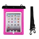 PVC waterproof tablet case with adjustable strap Outdoor - pink