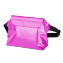 PVC waterproof kidney pouch for phone documents Outdoor - pink