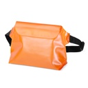 PVC waterproof kidney pouch for phone documents Outdoor - orange