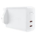 Angļu lādētājs A32 GaN divu portu USB-C PD 50W UK kontaktdakša balts