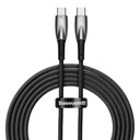 "Glimmer" serijos USB-C 480Mb/s PD 100W greitojo įkrovimo kabelis 2 m juodas