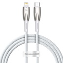 iPhone USB-C - Lightning ātrās uzlādes kabelis 480Mbps PD 20W 1m balts