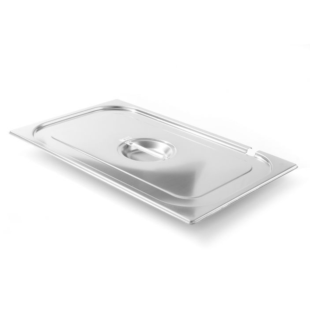 GN Kitchen Line tērauda vāks ar kausiņa izgriezumu GN 1/1 - Hendi 806913