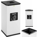 Segregation garbage can for mixed waste steel 30.5x30.5x70cm 60L