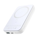 Mini Power Bank 10000mAh magnētiskā ar QC PD USB-C lādētāju, balts