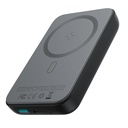 Mini Power Bank 10000mAh magnētiskā ar QC PD USB-C lādētāju melns