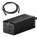 2v1 GaN5 Pro tīkla lādētājs + HUB pārveidotājs HDMI 4K 2x USB-C USB-A melns