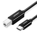 Printera kabelis USB-C - USB-B 480Mbps 2m melns