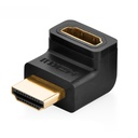 Adapter angle plug for HDMI socket black