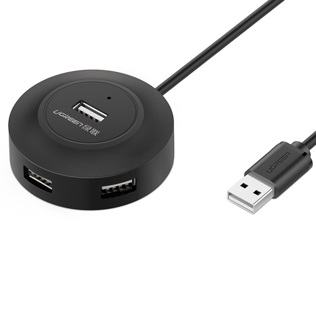 4-in-1 HUB splitter adapter USB 2.0 to 4x USB-A 480Mbps 1m black