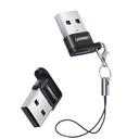 Adapter socket adapter from USB-C plug to USB black