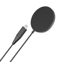 Magnetic inductive charger for iPhone 15W MagSafe black