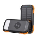 Powerbank saules induktīvā 20000mAh PD QC Qi oranžā krāsā