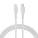 Kabelis iPhone ar LED indikatoru USB-C - Lightning 20W 2m balts