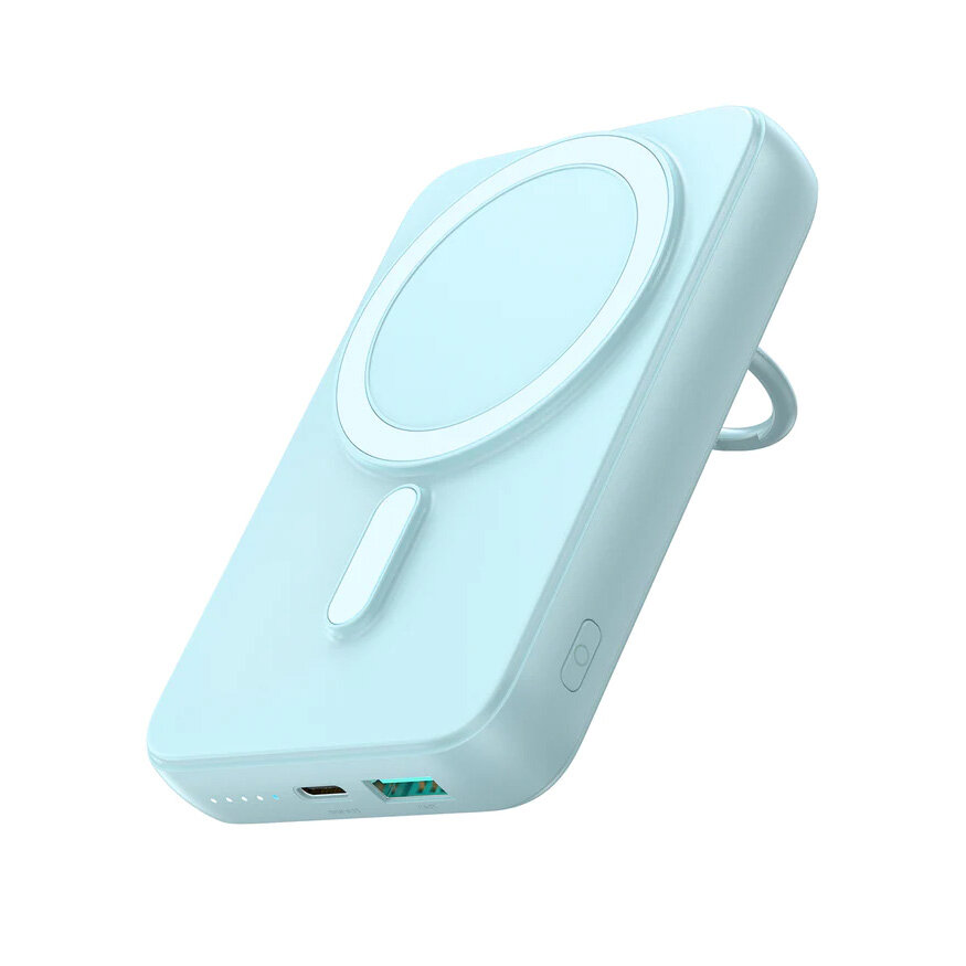 Powerbank 10000mAh bezvadu ar 20W induktīvo lādētāju MagSafe zils
