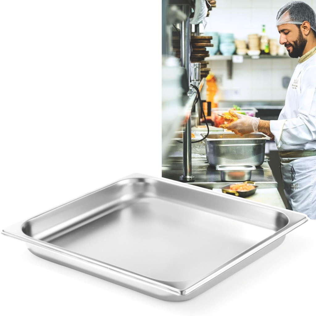 GN 2/3 stainless steel container Profi Line 20mm high - Hendi 801352