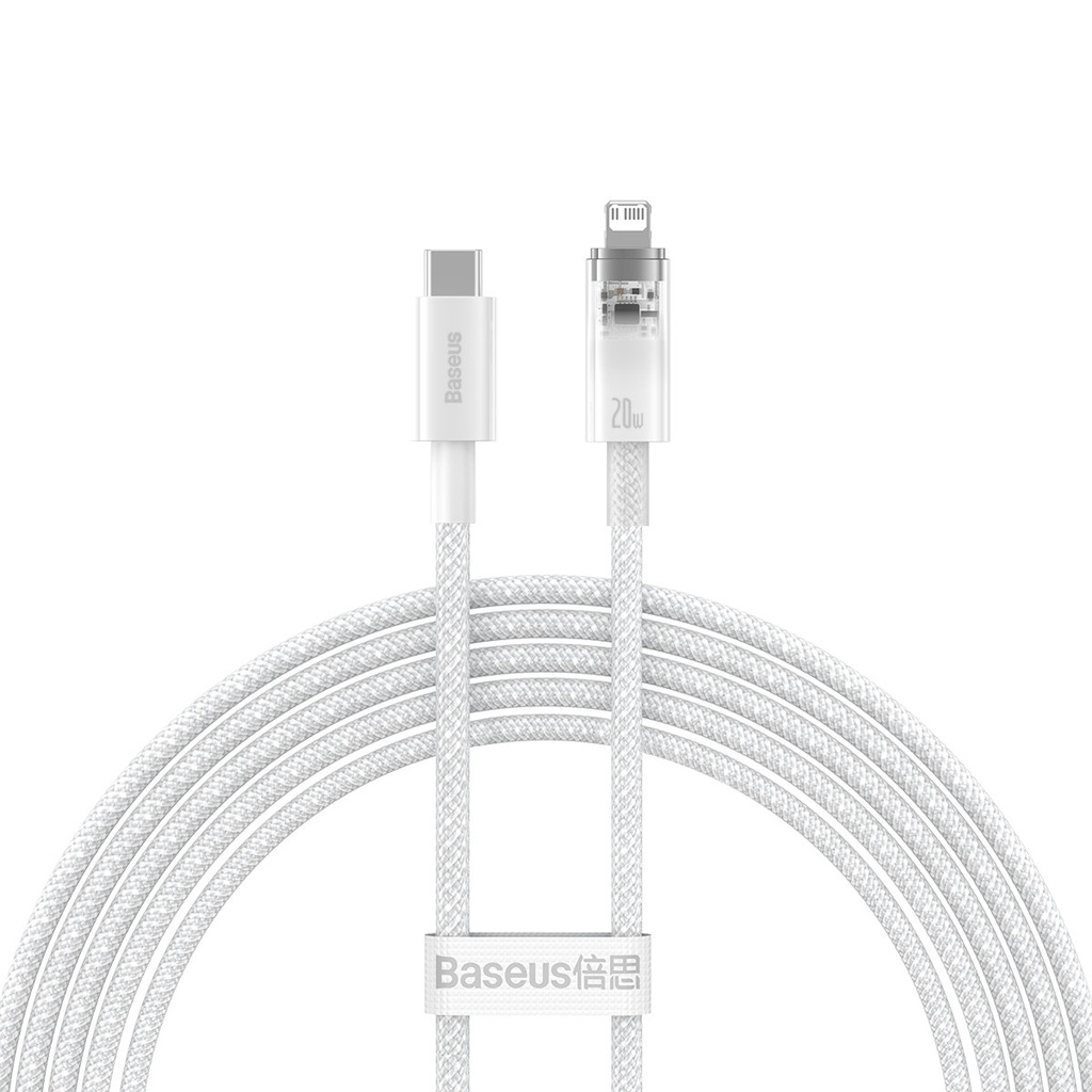 Pīts kabelis iPhone Explorer Series USB-C - Lightning 20W 2m balts