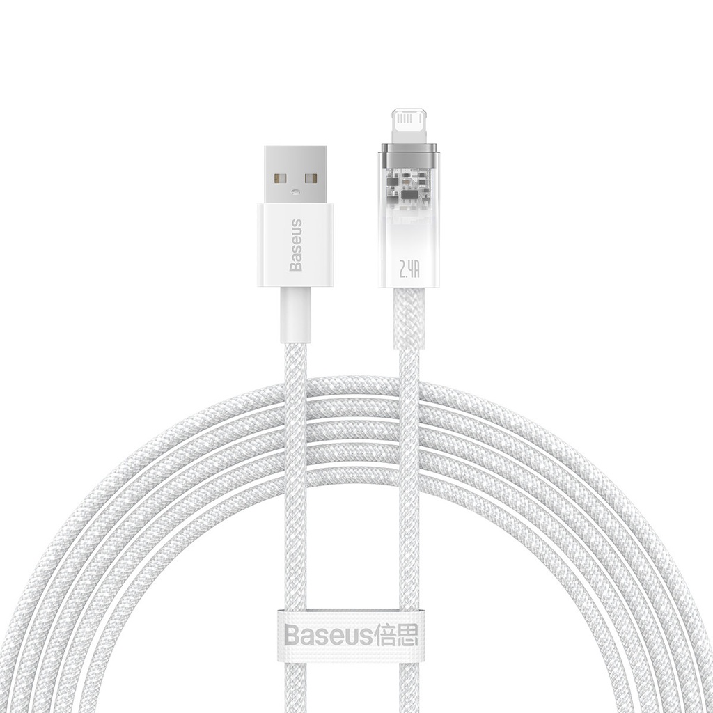 Pīts kabelis iPhone Explorer Series USB - Lightning 2.4A 2m, balts