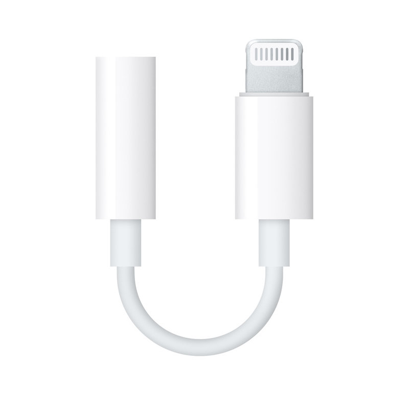Apple oriģinālais austiņu adapteris no Lightning uz 3,5 mm mini jack ligzdu, balts
