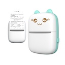 Mini Cat termisko uzlīmju printeris lejupielādē no tālruņa Bluetooth Fun Print blue