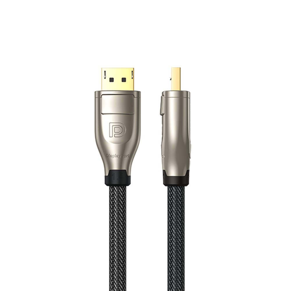 DisplayPort kabelis lieljaudas elastīgs DP112 DP1.4 8K 3m melns