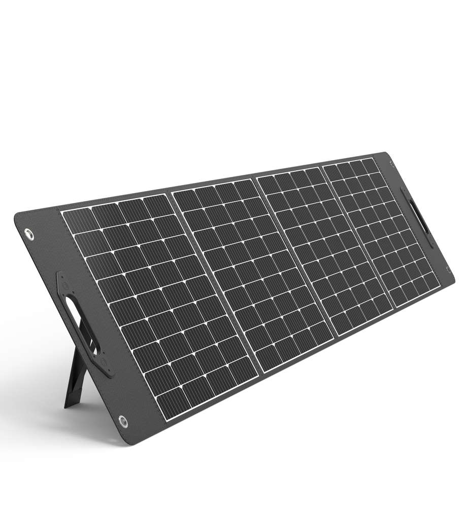Saules kempinga lādētājs saules paneļa saliekamais 400W melns