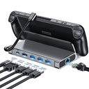 HUB adapteris Steam Deck USB-C USB-A HDMI RJ45 PD pelēks