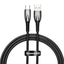 Durable flexible USB-A - USB-C 100W fast charging cable 1m black