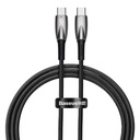 Durable flexible USB-C fast charging cable 100W 1m black