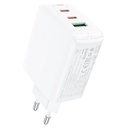 GaN 2x USB-C USB-A PPS PD QC4+ 65W quick charger white
