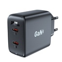 GaN 35W PD 2x USB-C fast charger black