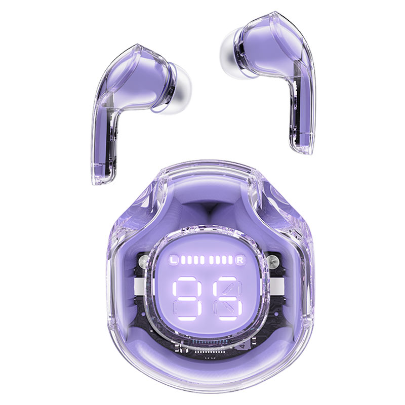 T8 Bluetooth TWS wireless headphones with case purple