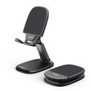 Folding stand tablet phone stand with height adjustment black