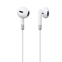 In-ear mini jack 3.5mm wired headphones with remote control white