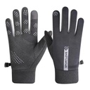 Touch gloves for phone sports windproof gloves men's grey
