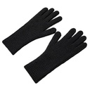 Knitted phone gloves with finger cutout unisex black